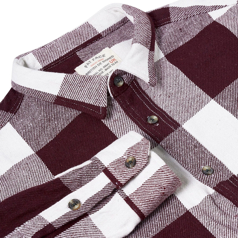 Fat Face Men's Brushed Cotton Check Shirt | Long Sleeve | S–3XL | Lucky Dip - QHA UK