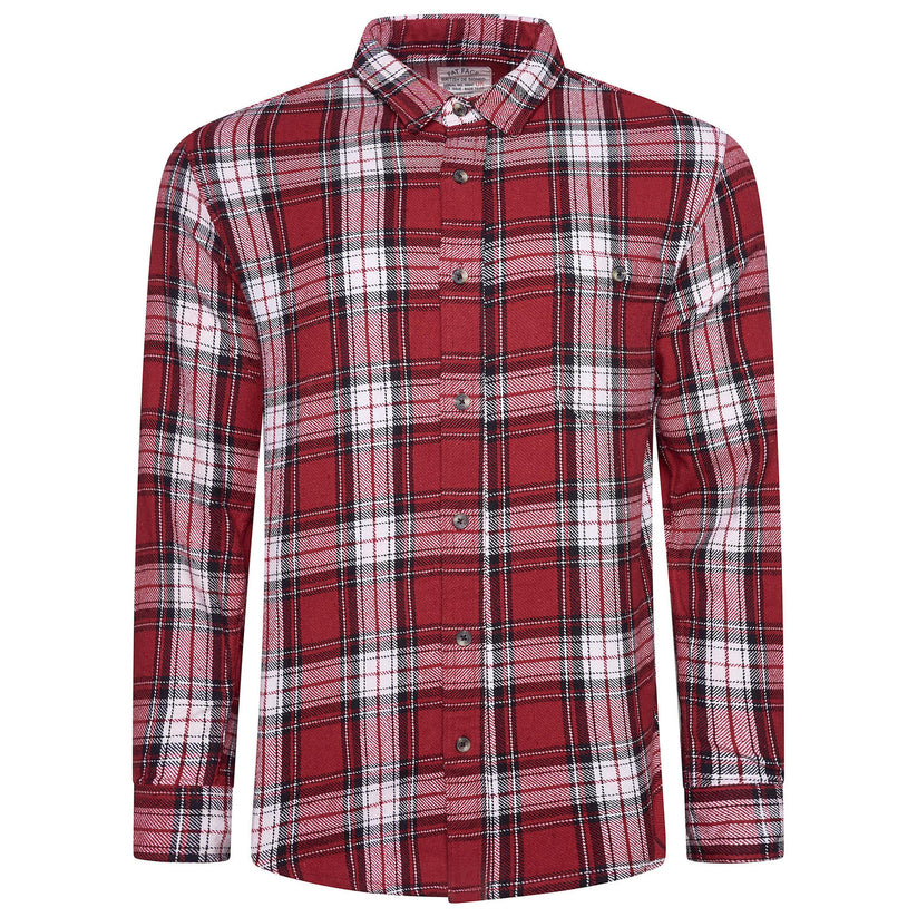 Fat Face Men's Brushed Cotton Check Shirt | Long Sleeve | S–3XL | Lucky Dip - Sleeve Detail - QHA UK