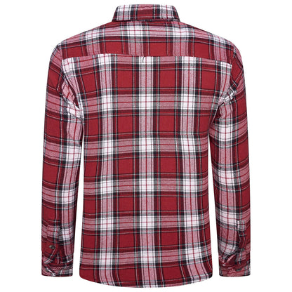 Fat Face Men's Brushed Cotton Check Shirt | Long Sleeve | S–3XL | Lucky Dip - Back View - QHA UK