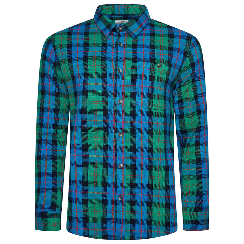 Fat Face Men's Brushed Cotton Check Shirt | Long Sleeve | S–3XL | Lucky Dip - Sleeve Detail - QHA UK
