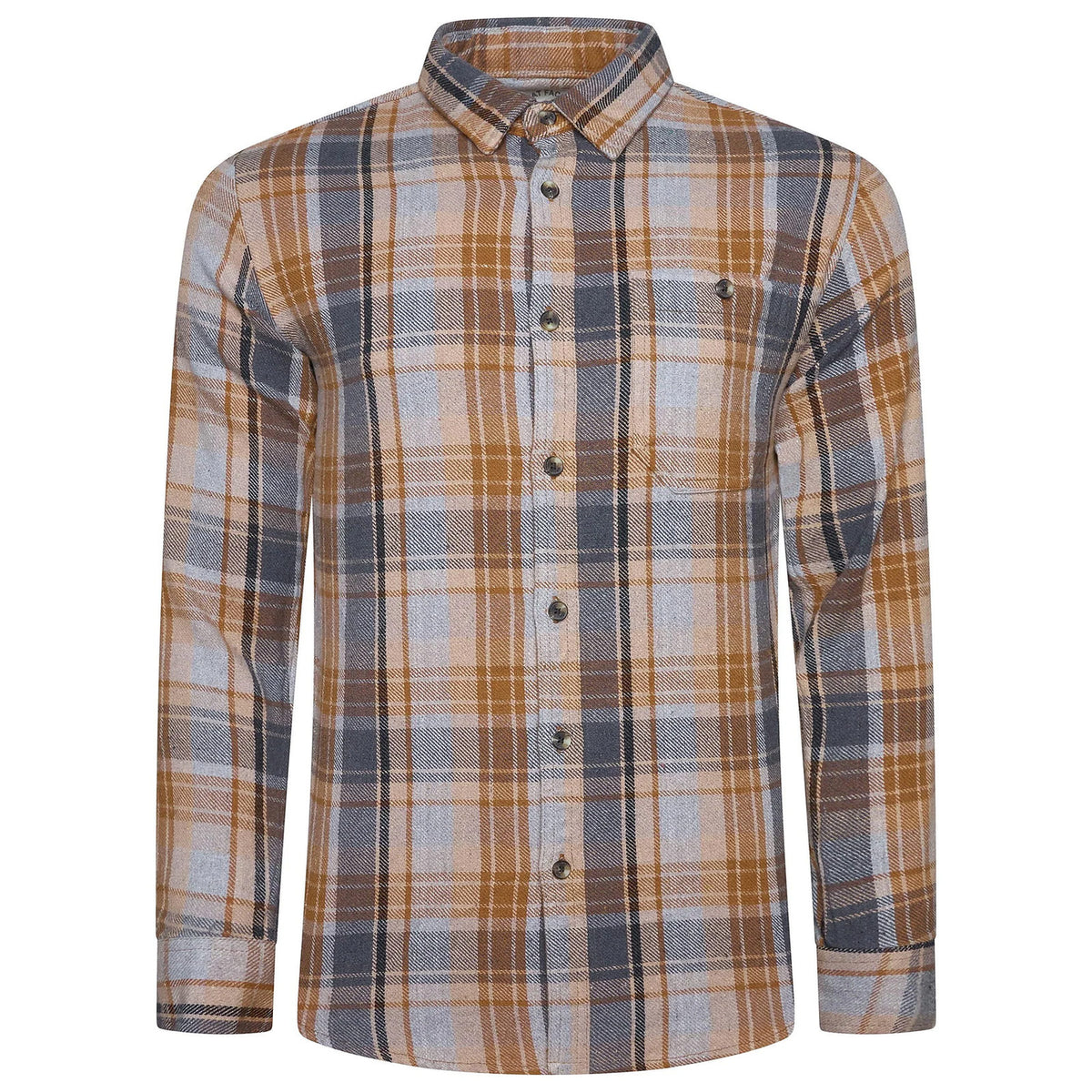 Fat Face Men's Brushed Cotton Check Shirt | Long Sleeve | S–3XL | Lucky Dip - Pattern Detail - QHA UK