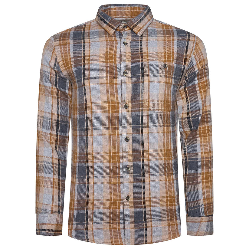 Fat Face Men's Brushed Cotton Check Shirt | Long Sleeve | S–3XL | Lucky Dip - Pattern Detail - QHA UK