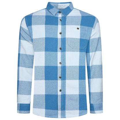 Fat Face Men's Brushed Cotton Check Shirt | Long Sleeve | S–3XL | Lucky Dip - Pattern Detail - QHA UK