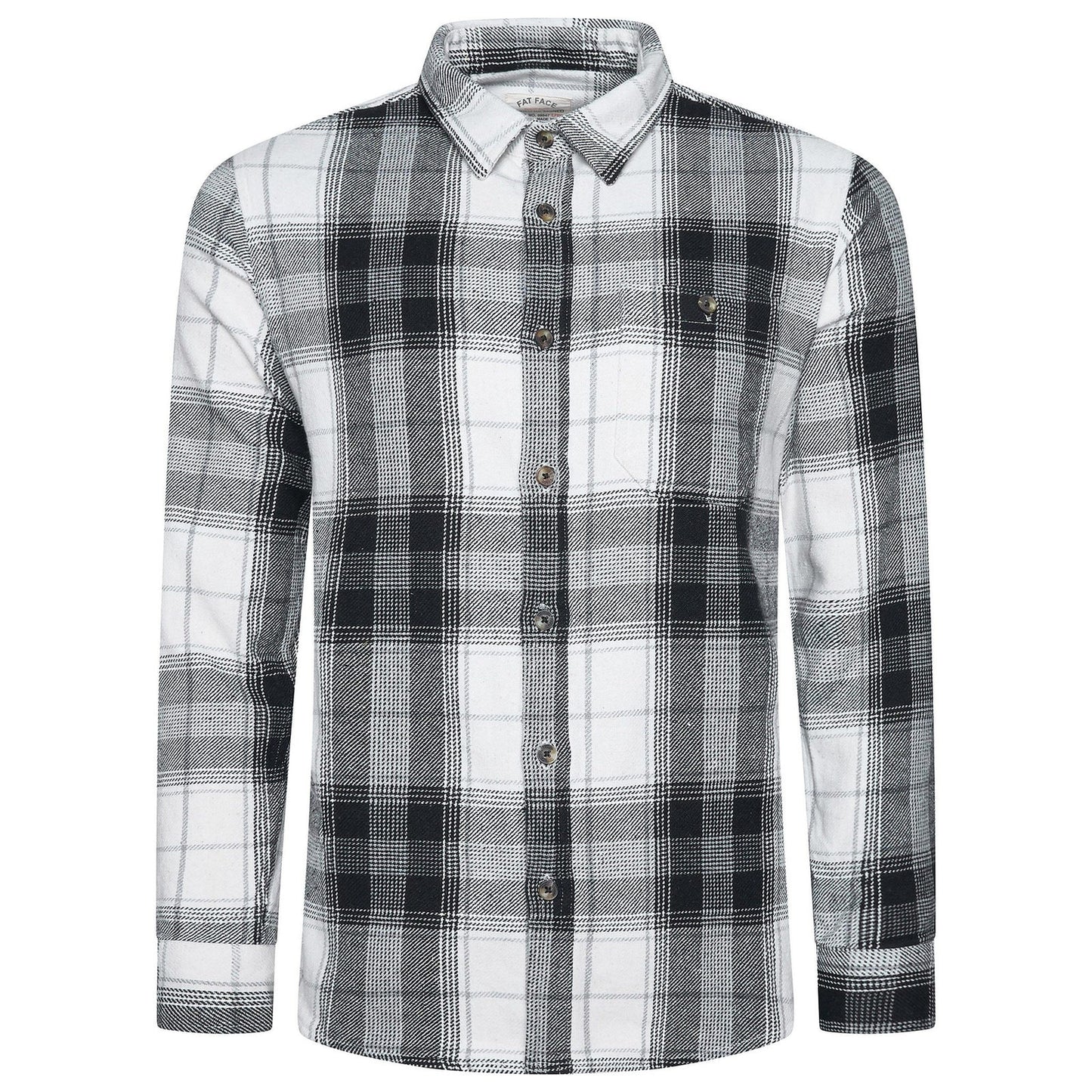 Fat Face Men's Brushed Cotton Check Shirt | Long Sleeve | S–3XL | Lucky Dip - Left Side View - QHA UK