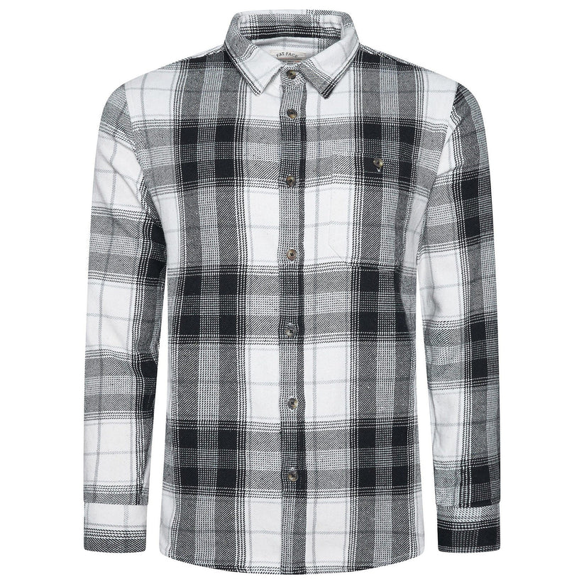 Fat Face Men's Brushed Cotton Check Shirt | Long Sleeve | S–3XL | Lucky Dip - Left Side View - QHA UK