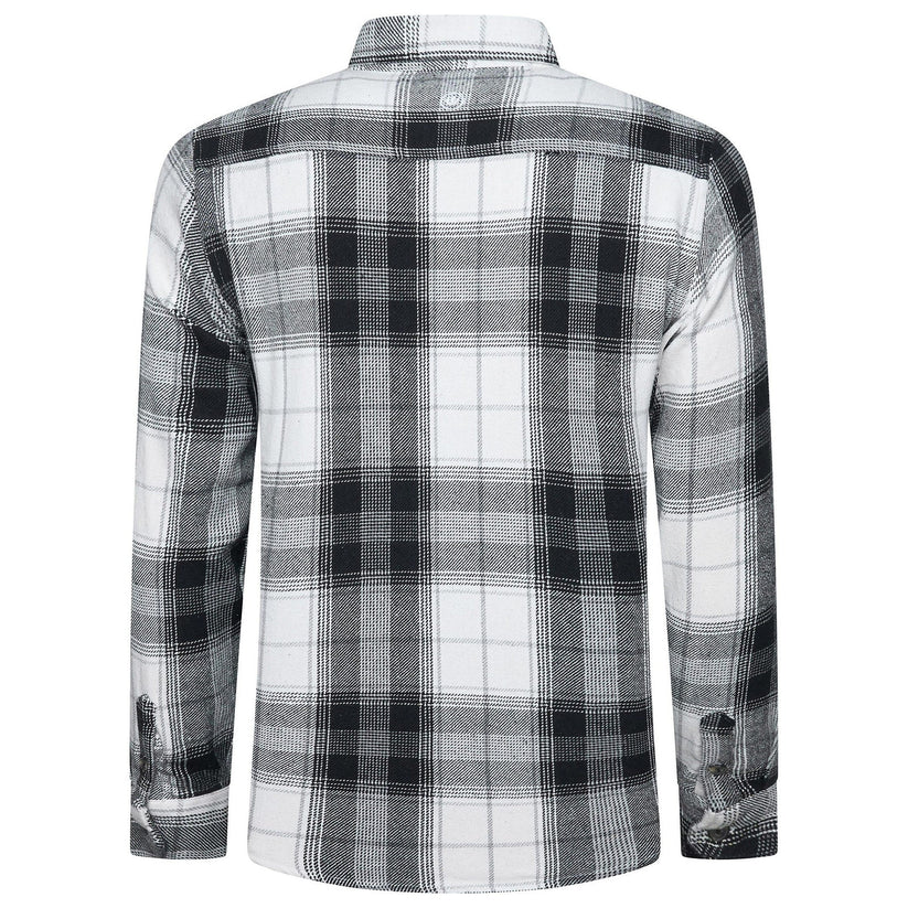 Fat Face Men's Brushed Cotton Check Shirt | Long Sleeve | S–3XL | Lucky Dip - Back View - QHA UK