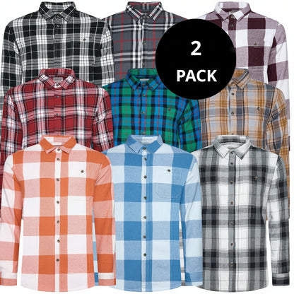 Fat Face Men's Brushed Cotton Check Shirt | Long Sleeve | S–3XL | Lucky Dip - Sleeve Detail - QHA UK