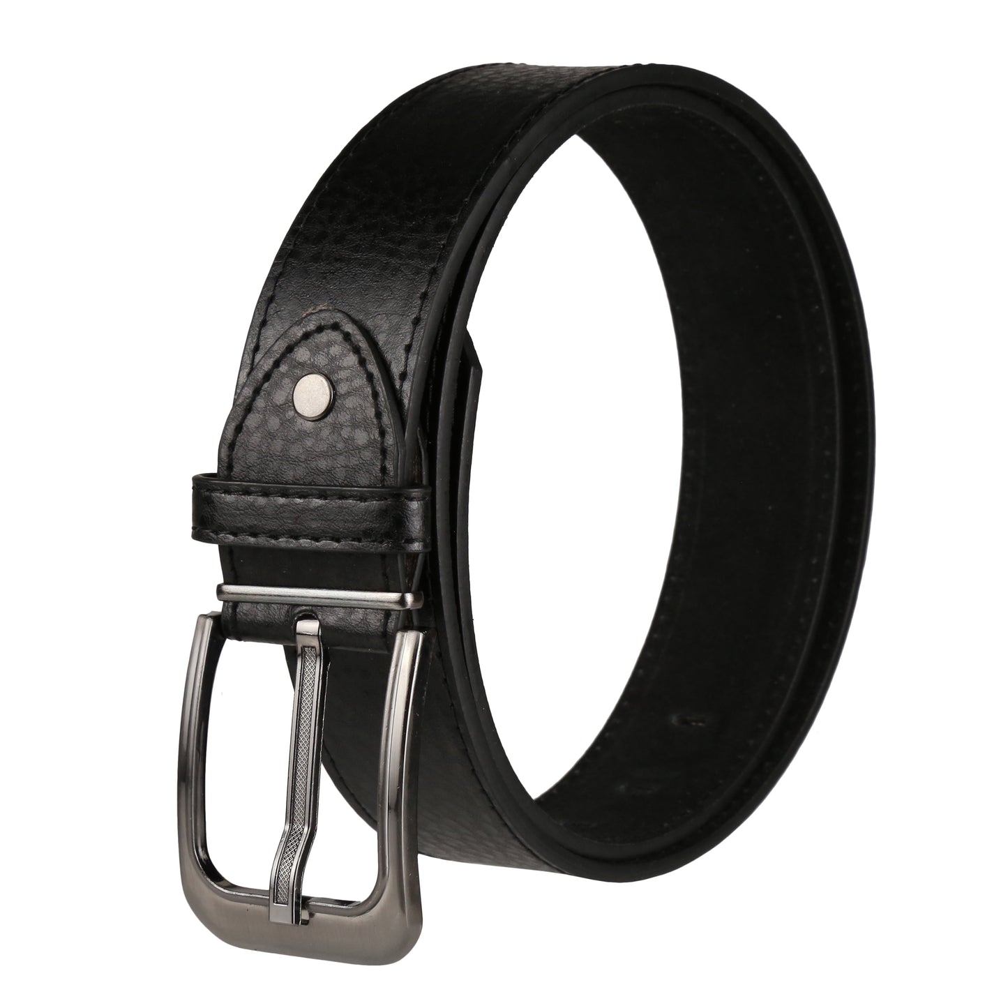 Forest Mens Premium Cowhide Leather Belt 1.5" Wide Classic Buckle MB92 - Buckle Detail - QHA UK