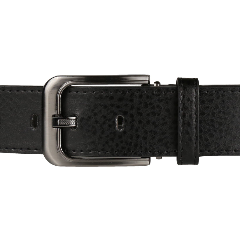 Forest Mens Premium Cowhide Leather Belt 1.5" Wide Classic Buckle MB92 - Buckle Detail - QHA UK