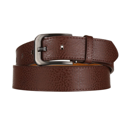 Forest Mens Premium Cowhide Leather Belt 1.5" Wide Classic Buckle MB92 - Buckle Detail - QHA UK