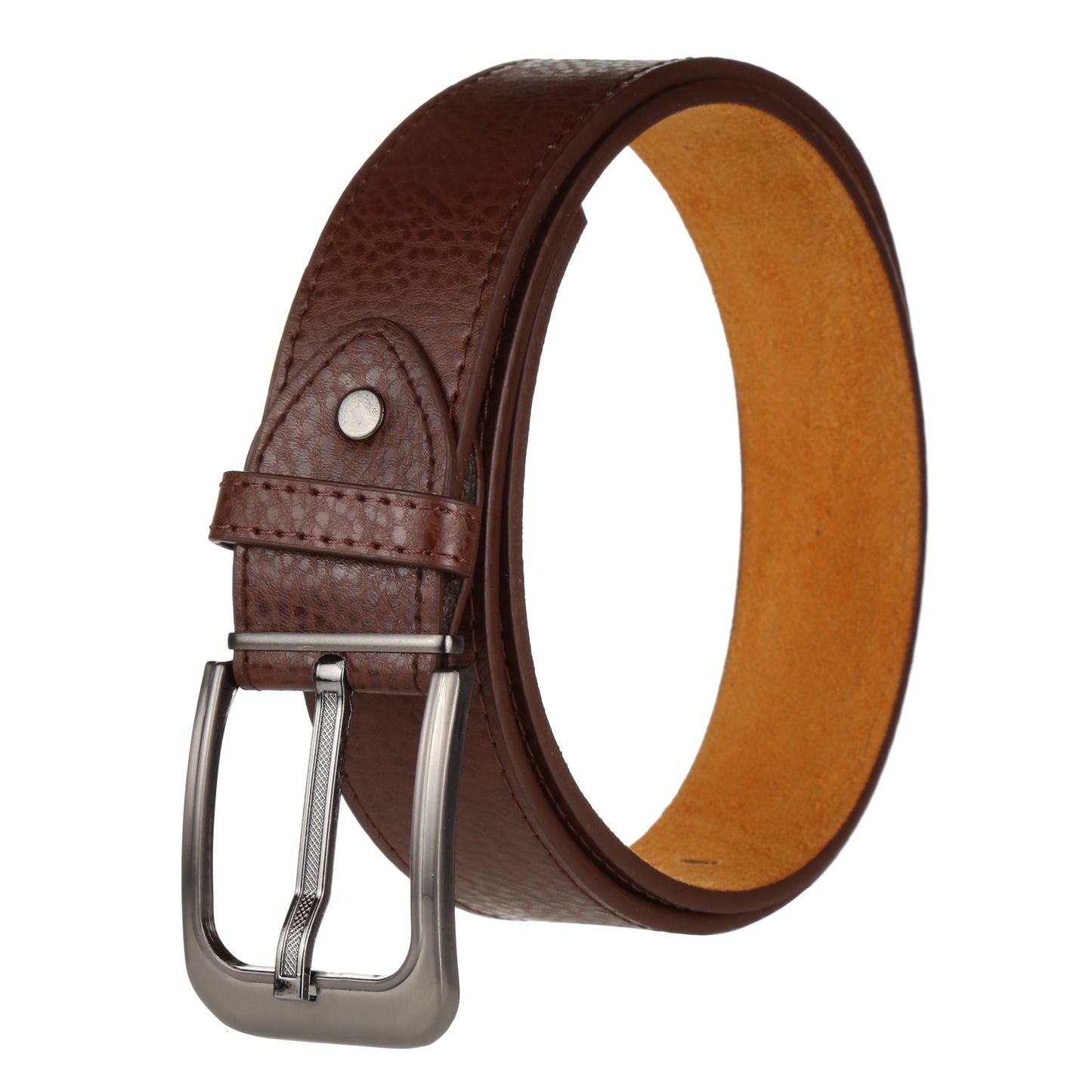 Forest Mens Premium Cowhide Leather Belt 1.5" Wide Classic Buckle MB92 - Buckle Detail - QHA UK