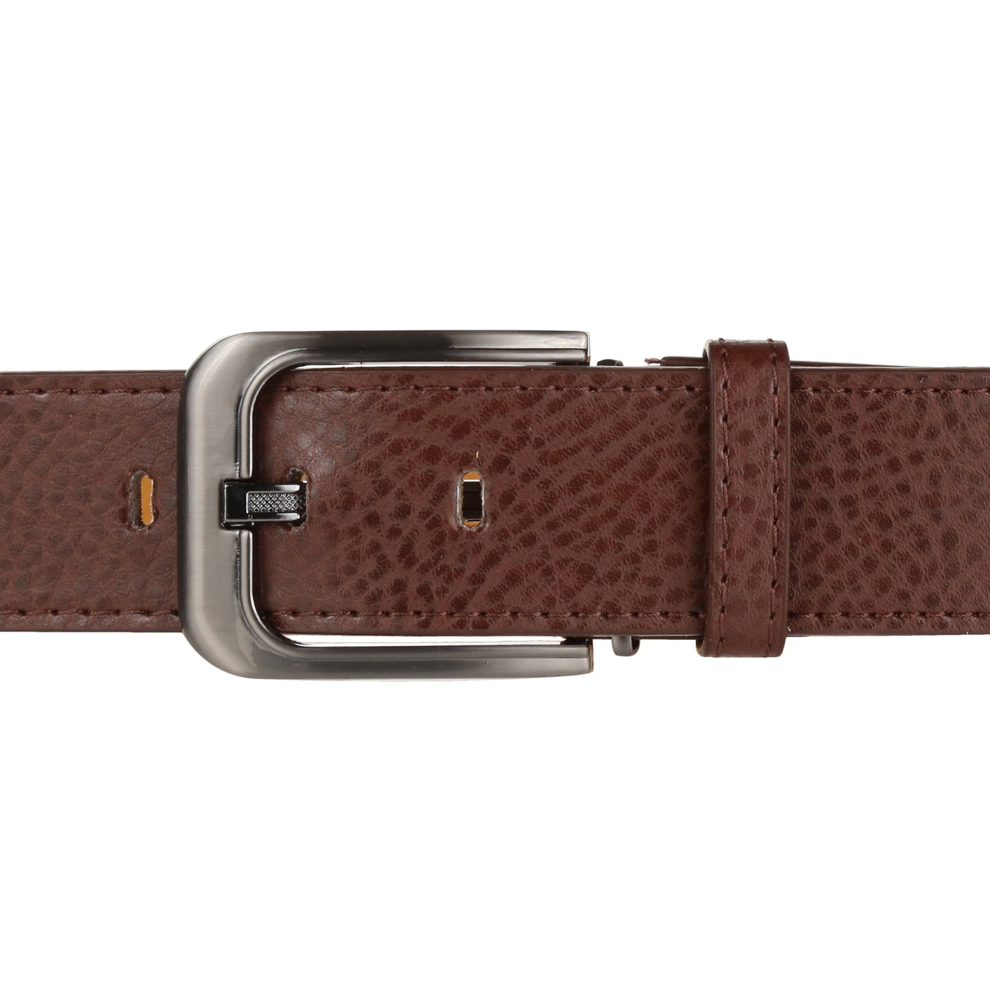 Forest Mens Premium Cowhide Leather Belt 1.5" Wide Classic Buckle MB92 - Buckle Detail - QHA UK