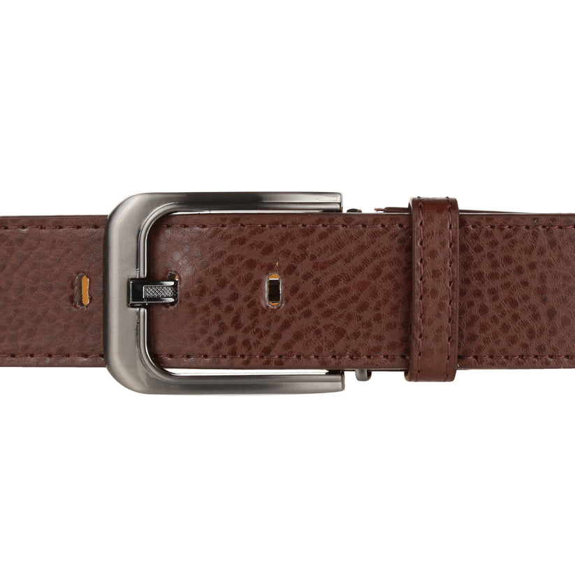 Forest Mens Premium Cowhide Leather Belt 1.5" Wide Classic Buckle MB92 - Buckle Detail - QHA UK