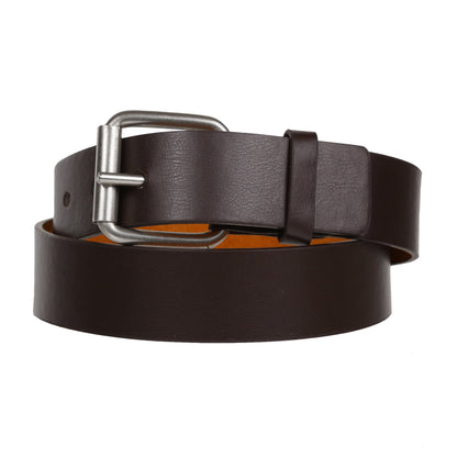 Forest Mens Premium Bonded Leather Belt 1.5" Wide Classic Buckle MB031 - Buckle Detail - QHA UK