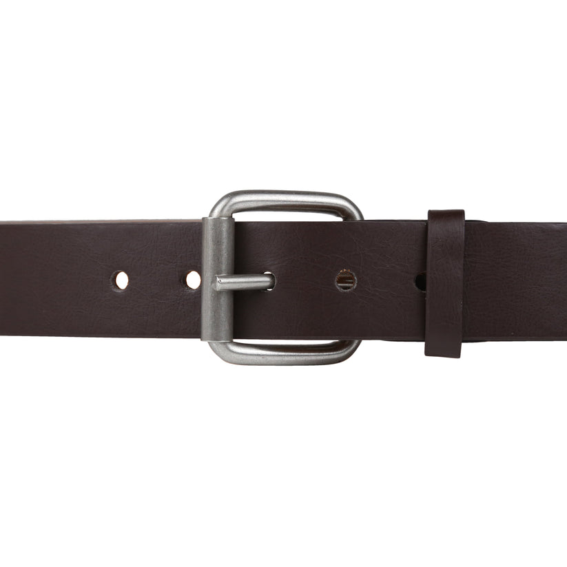 Forest Mens Premium Bonded Leather Belt 1.5" Wide Classic Buckle MB031 - Buckle Detail - QHA UK