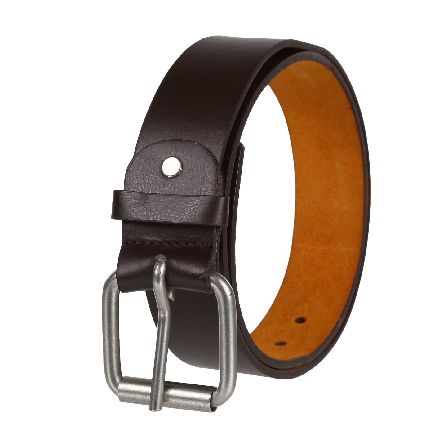 Forest Mens Premium Bonded Leather Belt 1.5" Wide Classic Buckle MB031 - Buckle Detail - QHA UK