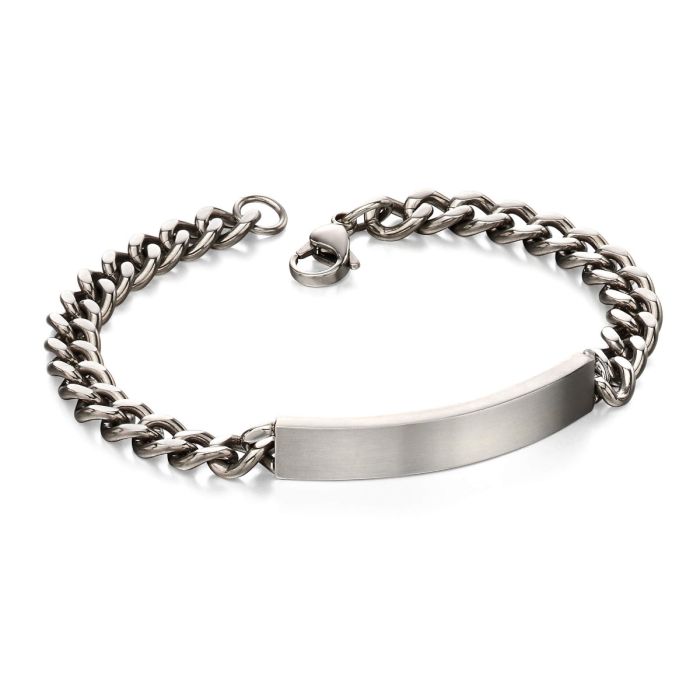 Fred Bennett Brushed Stainless Steel ID Bar Bracelet | QHAUK - QHA UK