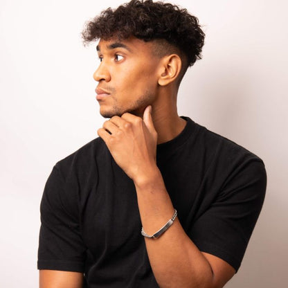 Fred Bennett Brushed Stainless Steel ID Bar Bracelet | QHAUK - QHA UK
