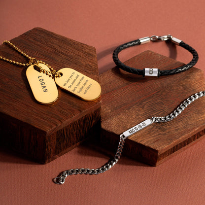 Fred Bennett Father and Son Matching Leather Bracelet Kit | QHAUK - QHA UK