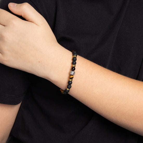 Fred Bennett Smaller Fit Lava Bead Bracelet | QHAUK - QHA UK