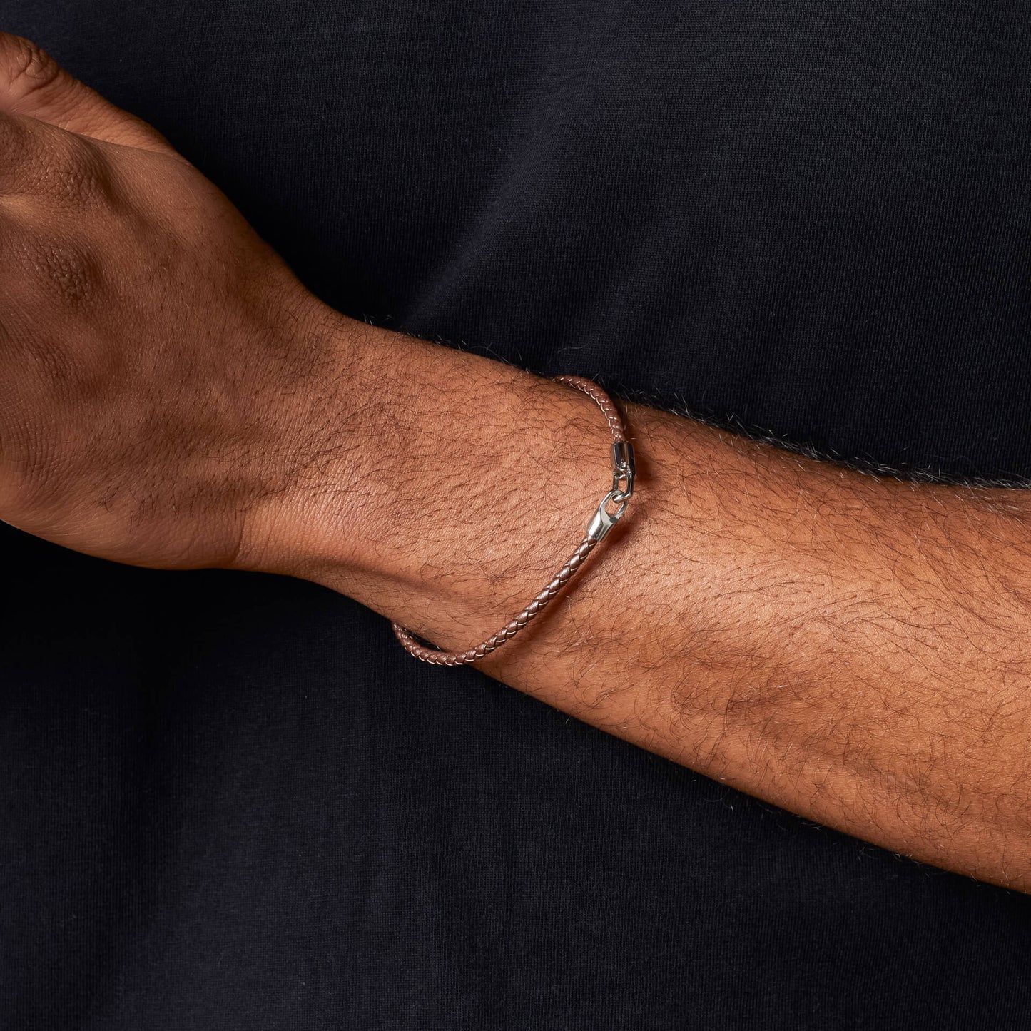 Fred Bennett Ultra-Thin Braided Leather Bracelet | QHAUK - QHA UK