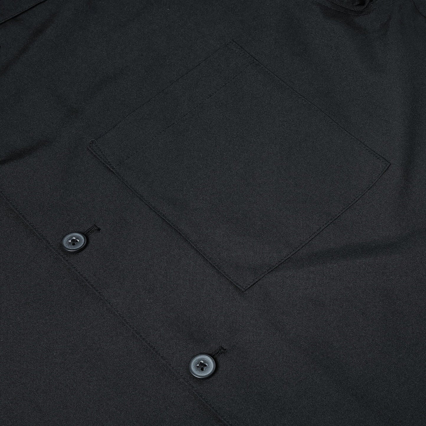 Men's Open Collar Summer Shirt | Short Sleeve | Relaxed Fit | S–XL | Black Grey Beige - Collar Detail - QHA UK