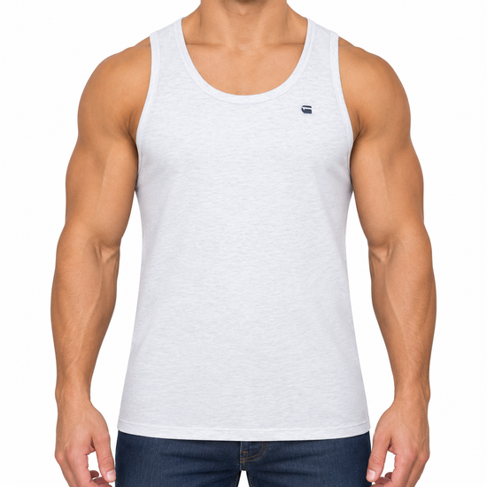 Men's Cotton Crew Neck Vest Sleeveless Regular Fit Grey Marl S-2XL | QHA UK - QHA UK