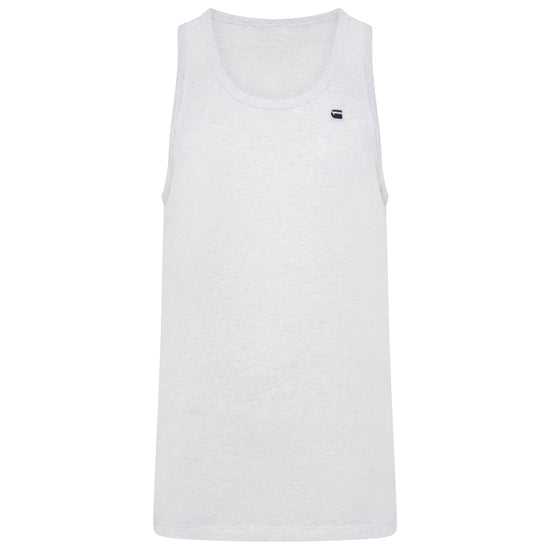 Men's Cotton Crew Neck Vest Sleeveless Regular Fit Grey Marl S-2XL | QHA UK - Left Side View - QHA UK