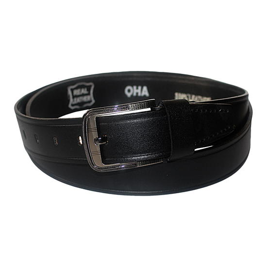 QHA Mens 38mm Real Cowhide Leather Belt with Pin Buckle G02 - QHA UK