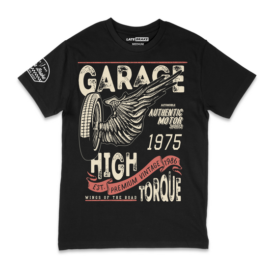 Late Brake Garage Torque T-Shirt Cotton Car Enthusiast Tee 180gsm | - QHA UK