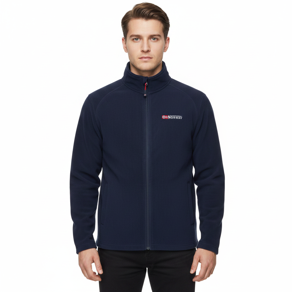Geographical Norway Mens Fleece Jacket Full Zip Lightweight Warm Coat - QHA UK