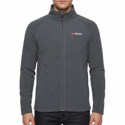 Geographical Norway Mens Fleece Jacket Full Zip Lightweight Warm Coat - Zip Detail - QHA UK