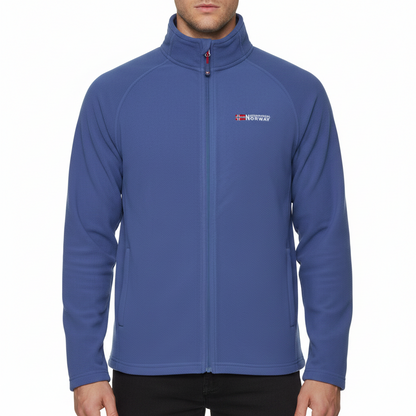 Geographical Norway Mens Fleece Jacket Full Zip Lightweight Warm Coat - Zip Detail - QHA UK
