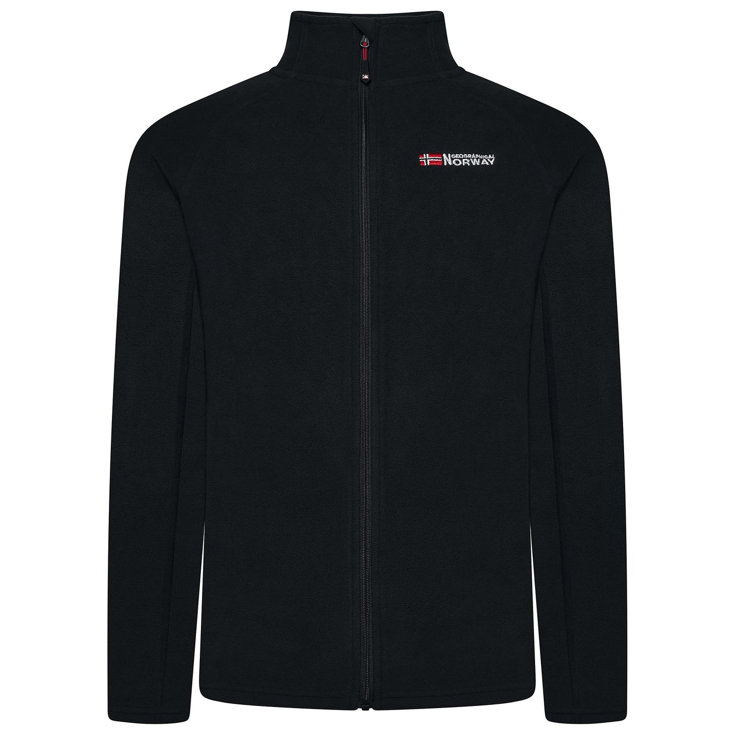 Geographical Norway Mens Fleece Jacket Full Zip Lightweight Warm Coat - Zip Detail - QHA UK