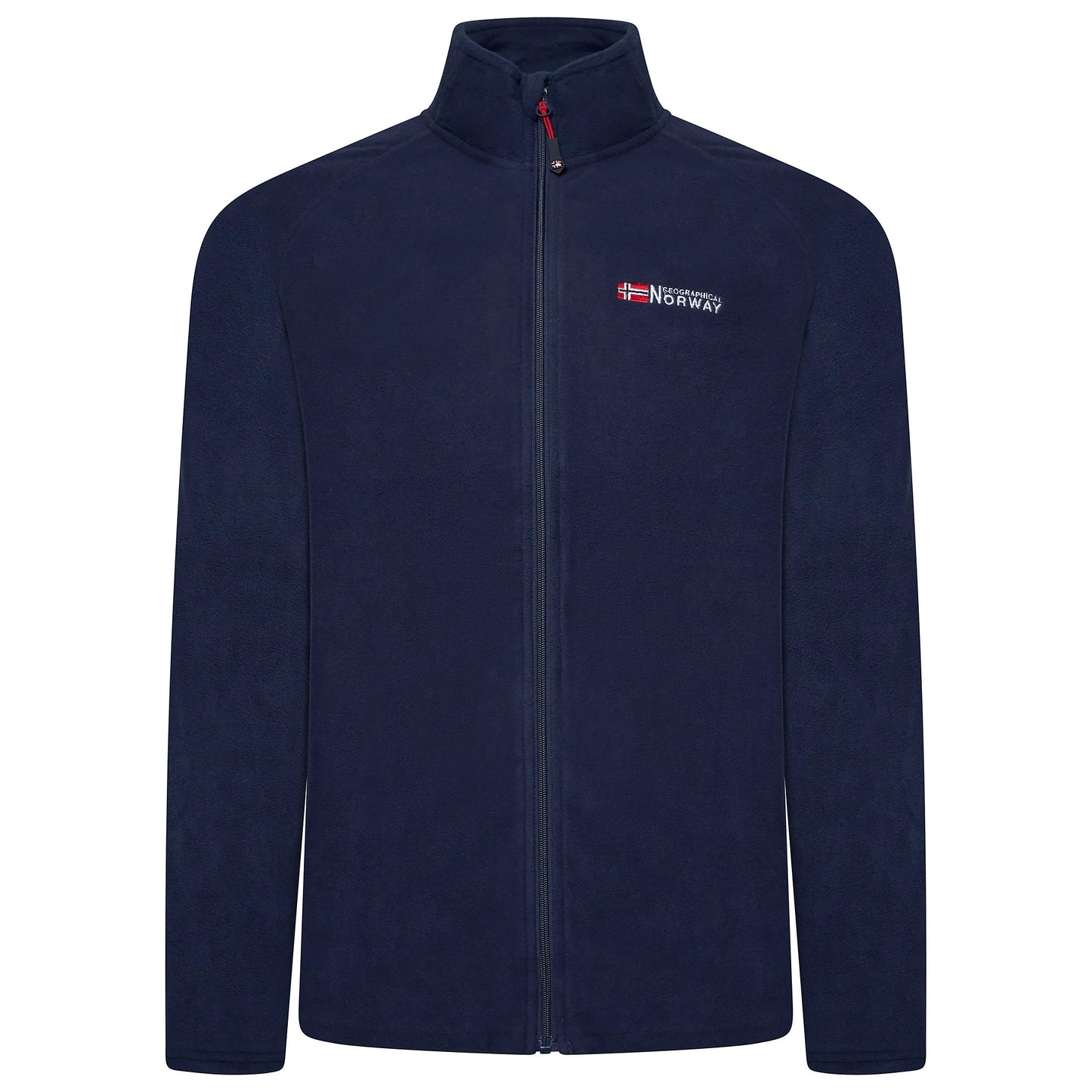 Geographical Norway Mens Fleece Jacket Full Zip Lightweight Warm Coat - Zip Detail - QHA UK