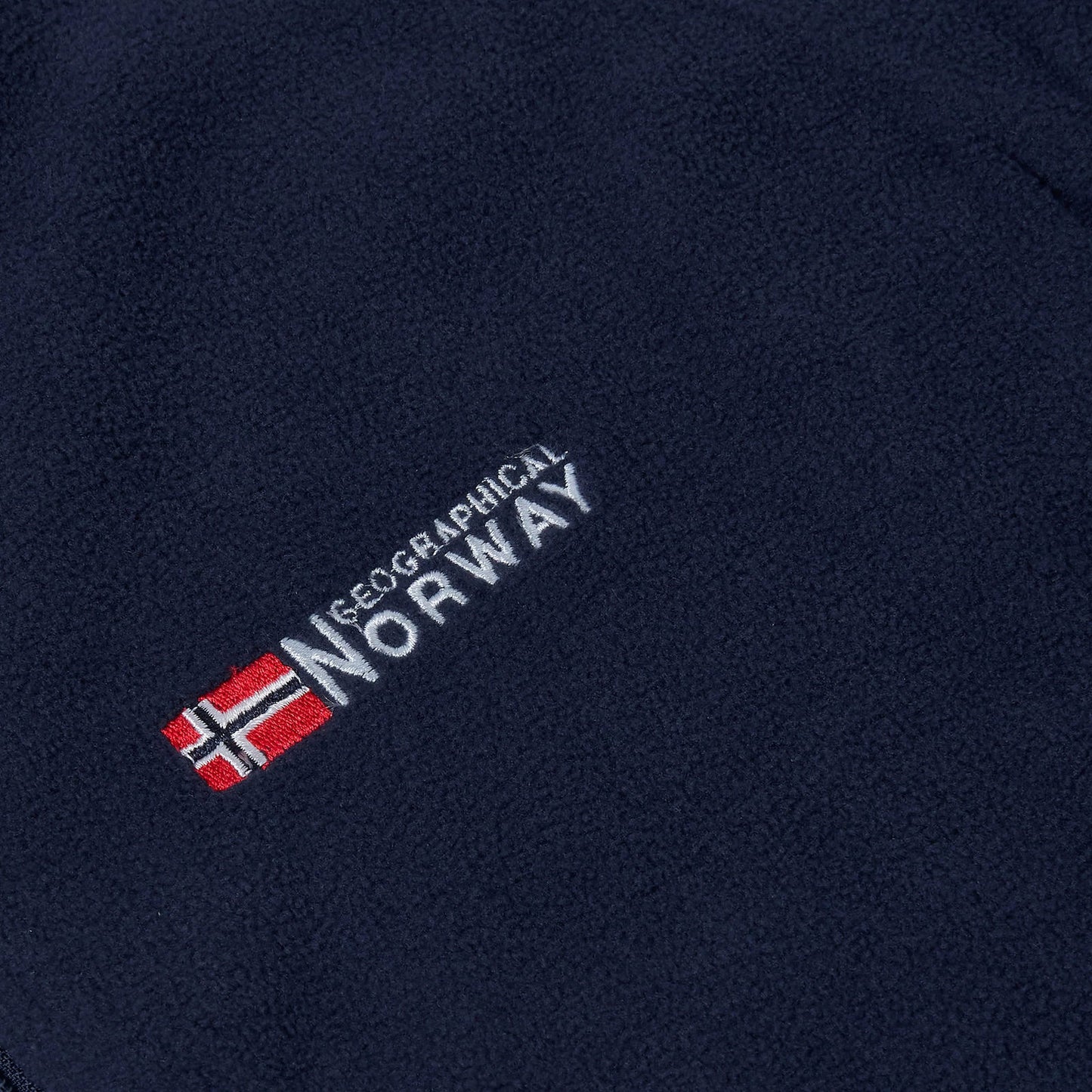 Geographical Norway Mens Fleece Jacket Full Zip Lightweight Warm Coat - Zip Detail - QHA UK