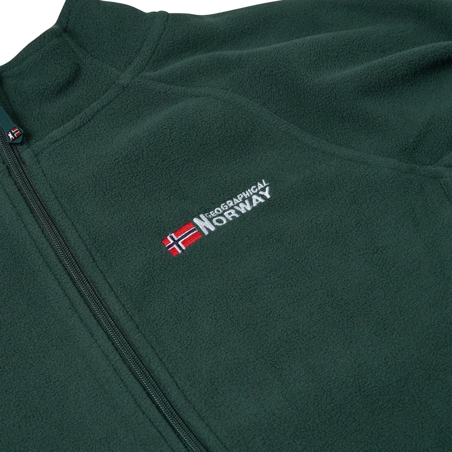 Geographical Norway Mens Fleece Jacket Full Zip Lightweight Warm Coat - Zip Detail - QHA UK