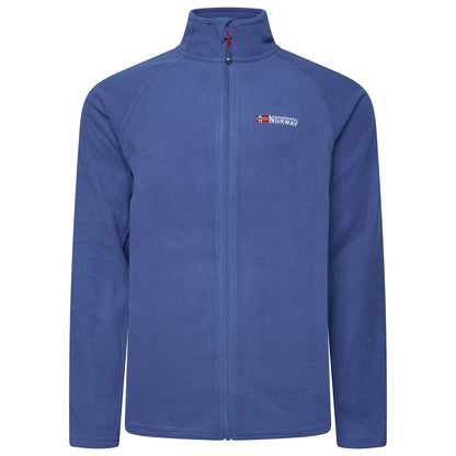 Geographical Norway Mens Fleece Jacket Full Zip Lightweight Warm Coat - Zip Detail - QHA UK