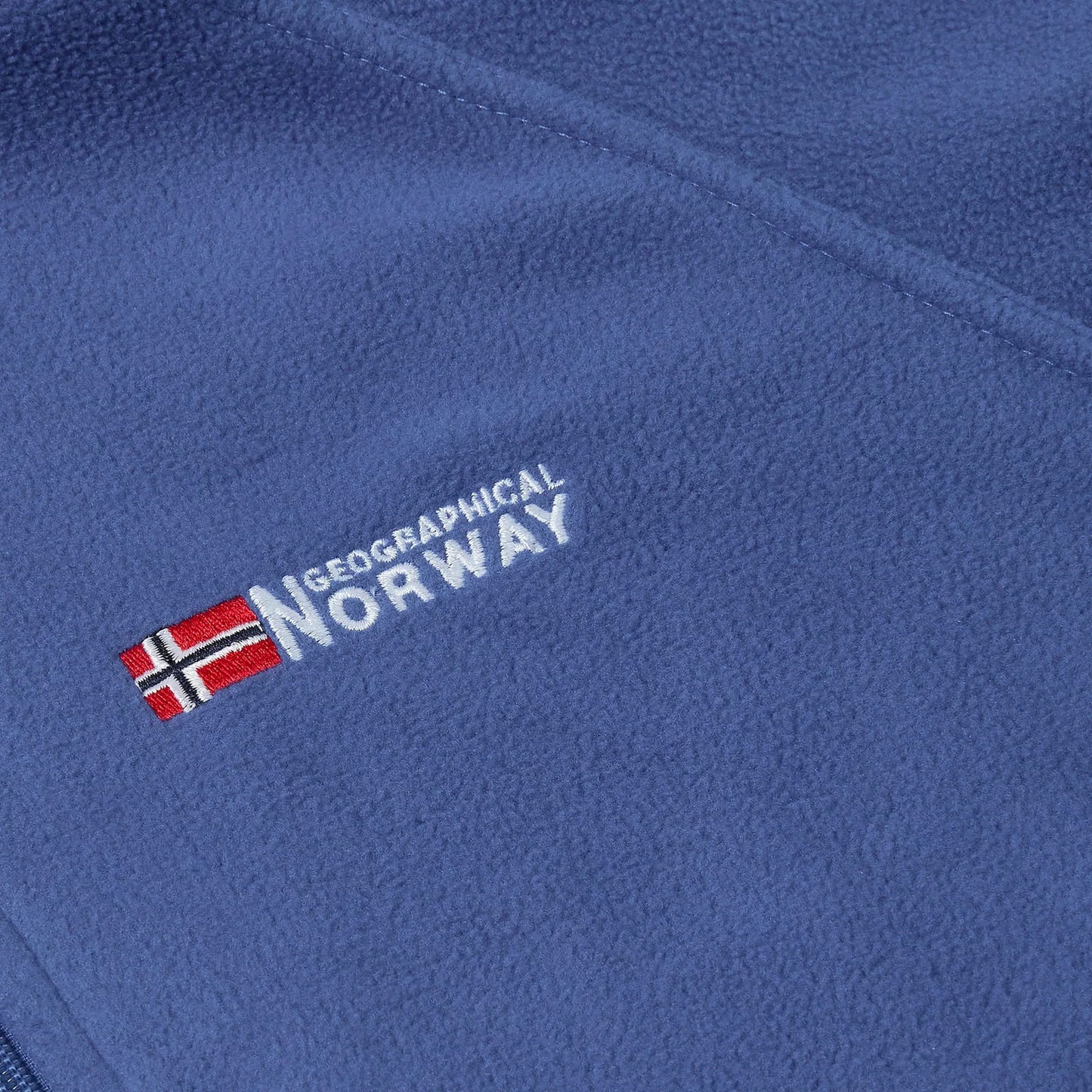 Geographical Norway Mens Fleece Jacket Full Zip Lightweight Warm Coat - Zip Detail - QHA UK