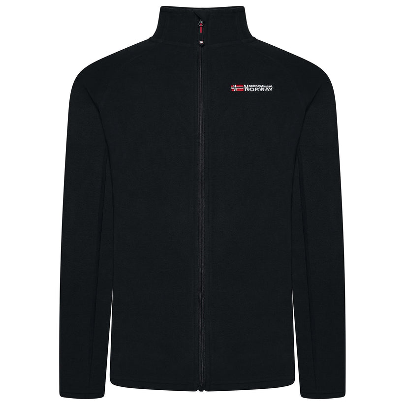 Geographical Norway Mens Fleece Jacket Full Zip Lightweight Warm Coat - Zip Detail - QHA UK