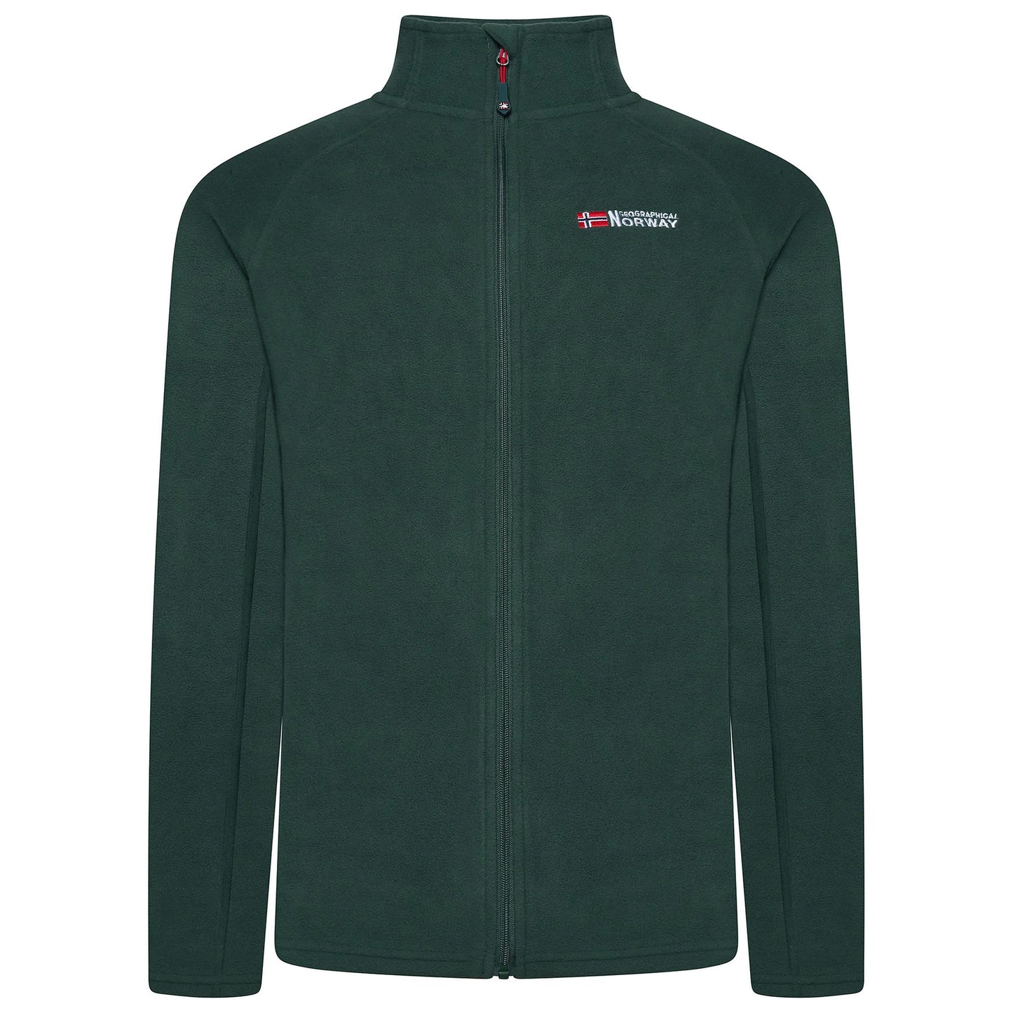 Geographical Norway Mens Fleece Jacket Full Zip Lightweight Warm Coat - Zip Detail - QHA UK