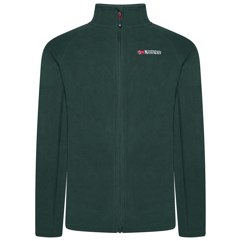 Geographical Norway Mens Fleece Jacket Full Zip Lightweight Warm Coat - Zip Detail - QHA UK