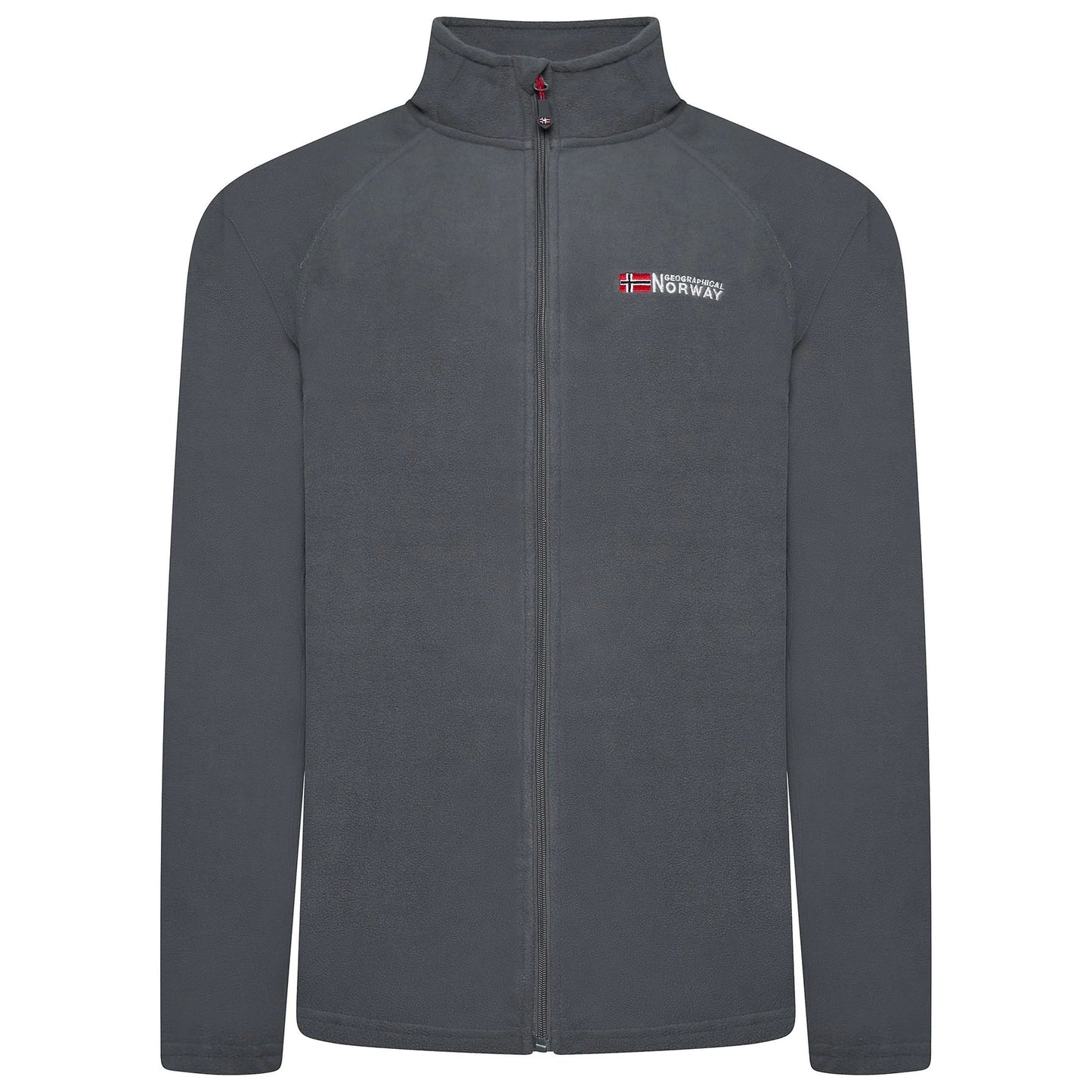 Geographical Norway Mens Fleece Jacket Full Zip Lightweight Warm Coat - Zip Detail - QHA UK