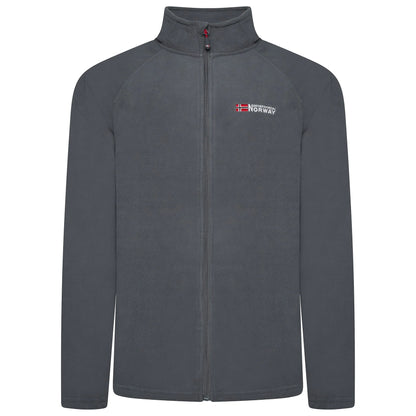 Geographical Norway Mens Fleece Jacket Full Zip Lightweight Warm Coat - Zip Detail - QHA UK