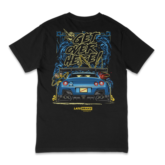 Late Brake Get Over Here T-Shirt Cotton Car Enthusiast Tee 180gsm | - QHA UK