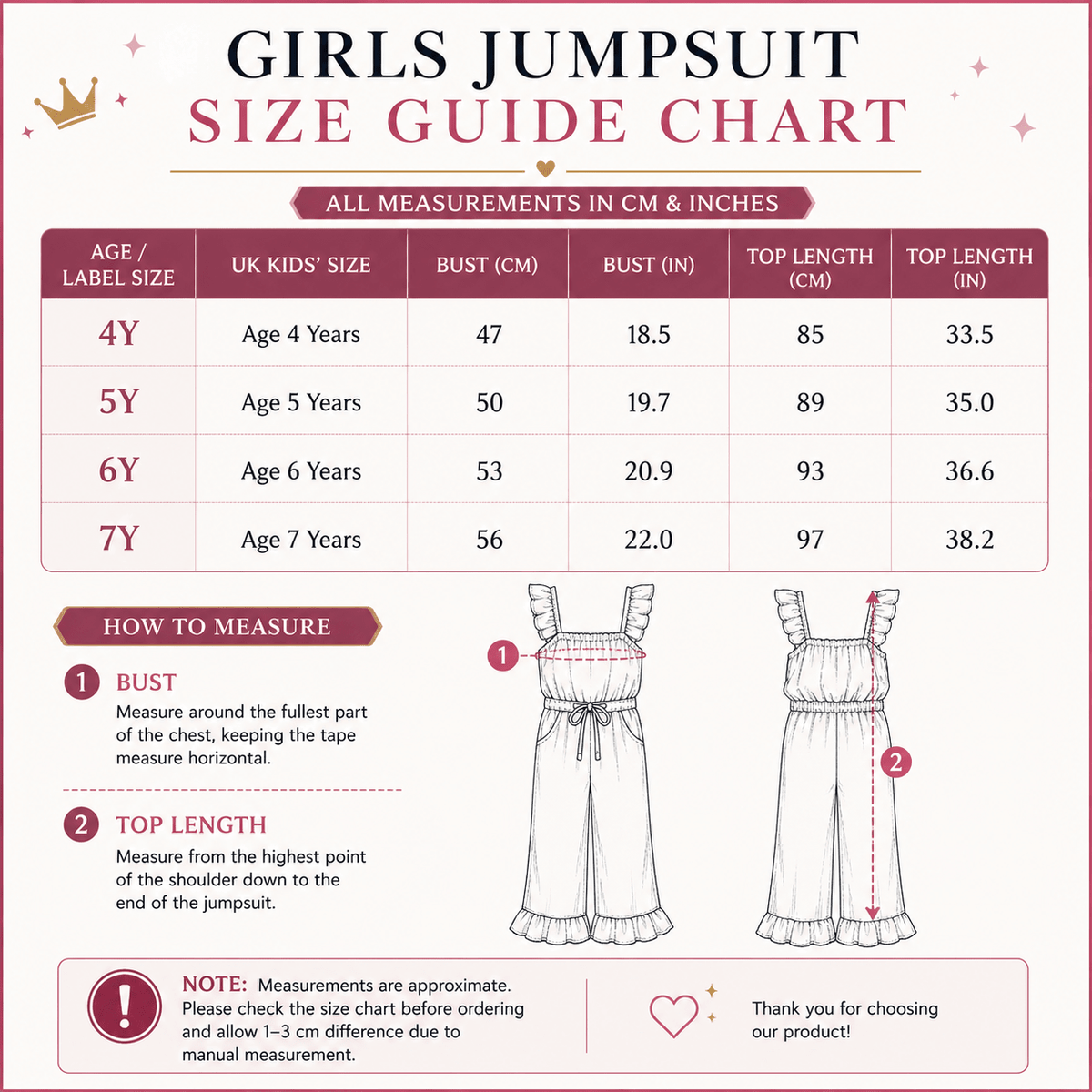 Girls' Pink Lily Print Wide-Leg Jumpsuit | Suspender Ages 4-7 Years - Pattern Detail - QHA UK