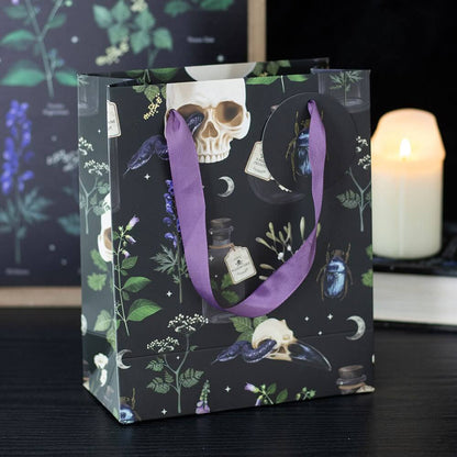 Gothic Gifts Gift Bag 23cm Venom and Vines Print - Pattern Detail - QHA UK