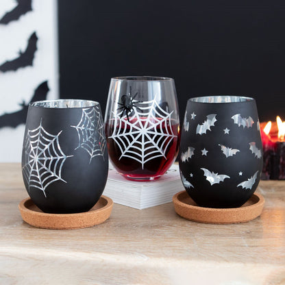 Gothic Gifts Wine Glass Bat Stemless - QHA UK