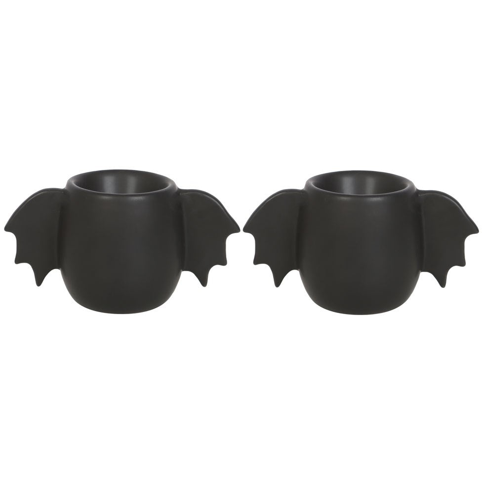 Gothic Gifts Egg Cup Set Bat Wing of 2 Pack of 2 - QHA UK