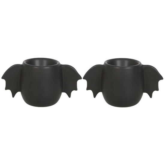 Gothic Gifts Egg Cup Set Bat Wing of 2 Pack of 2 - QHA UK